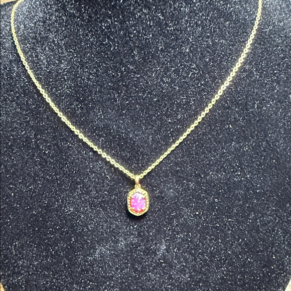 Kendra Scott Gold Necklace with Pink Pendant - Picture 2 of 7
